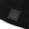 Black Ribbed Cuff Beanie