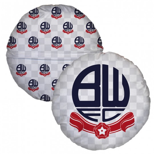 Retro Crest Round Cushion