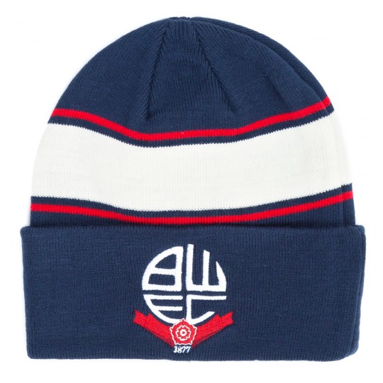 Striped Navy Beanie