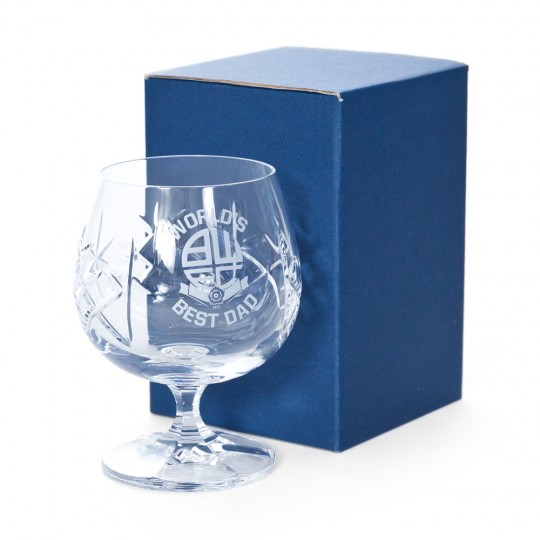 Best Dad Crystal Brandy Glass