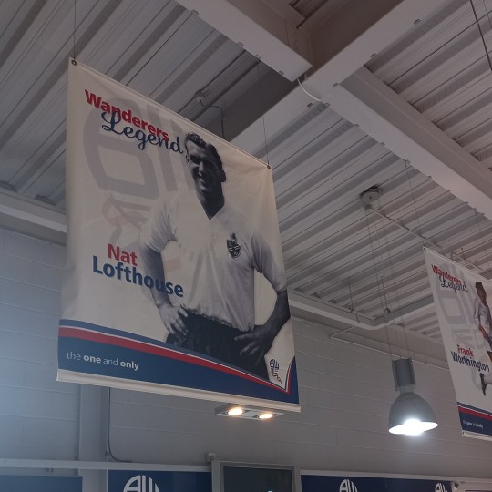 Nat Lofthouse Wanderers Legend Banner