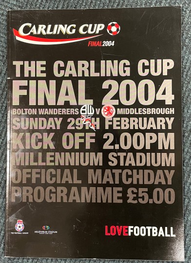 Carling Cup Final 2004 Programme