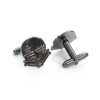 Black Plated Crest Cufflinks