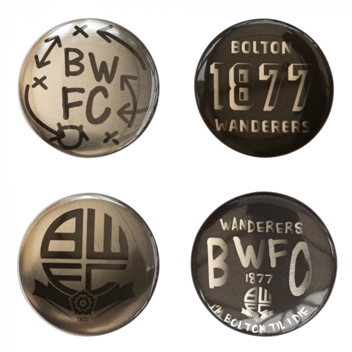 Metallic Button Badges