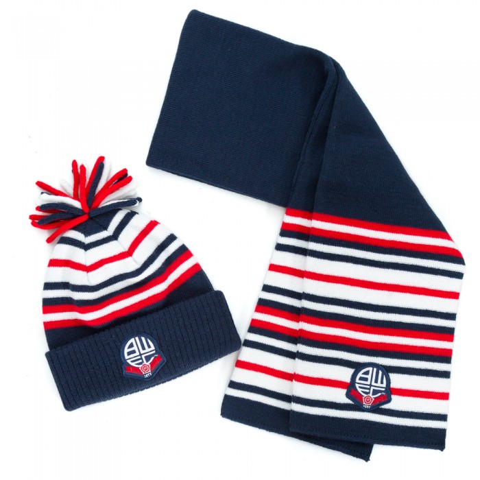 Infant Stripe Beanie Set