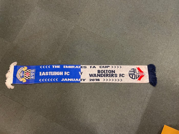Eastleigh FC v Bolton Wanderers Scarf 19/01/16