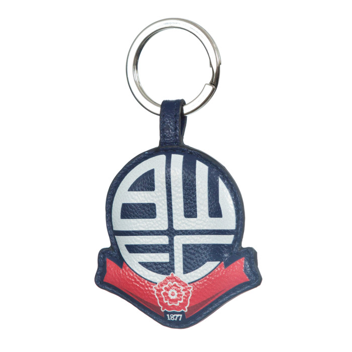 Leather Crest Keyring